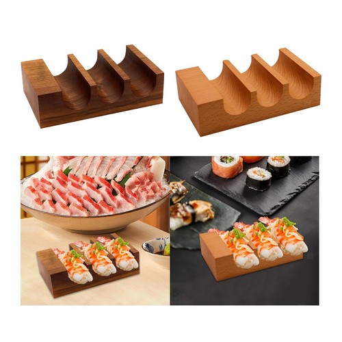 Wood sushi tacos holder - tacos,