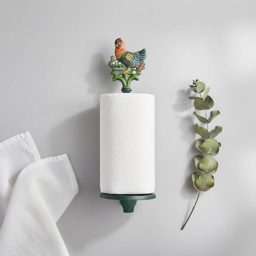Cast iron hen paper towel - iron,