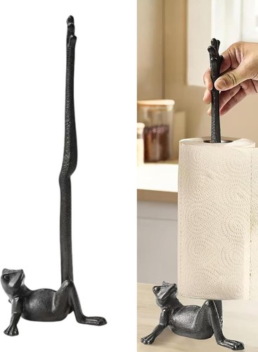 Frog paper towel holder with - towel,