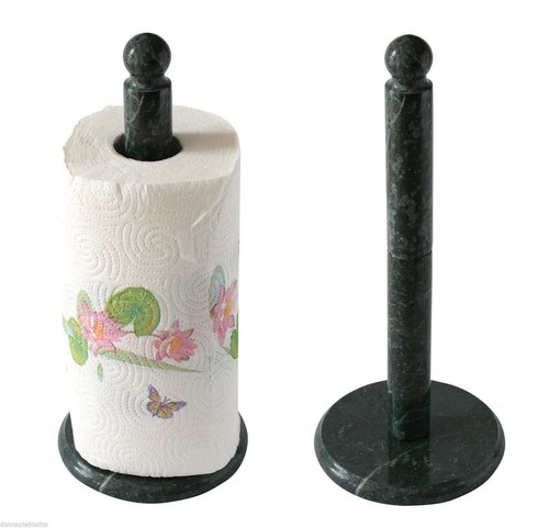 Green marble kitchen roll - kitchen,
