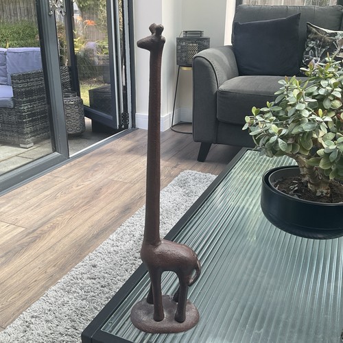 Cast iron giraffe kitchen roll - iron,