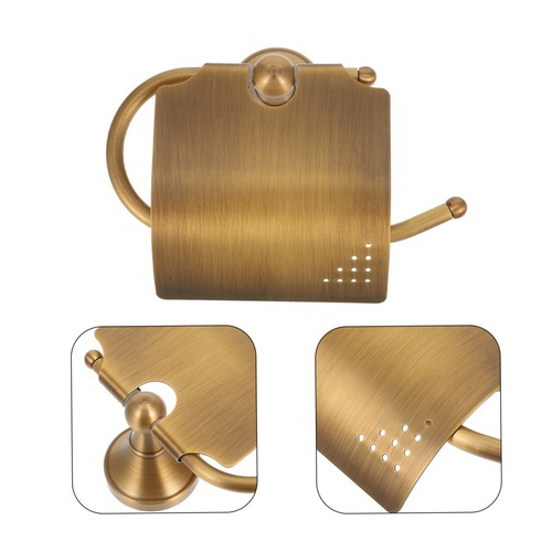 Brass toilet tissue holder - toilet,