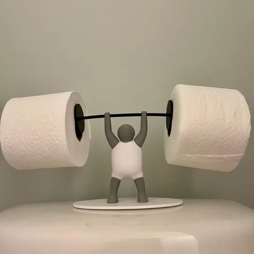 Funny weightlifter toilet roll - weightlifter,